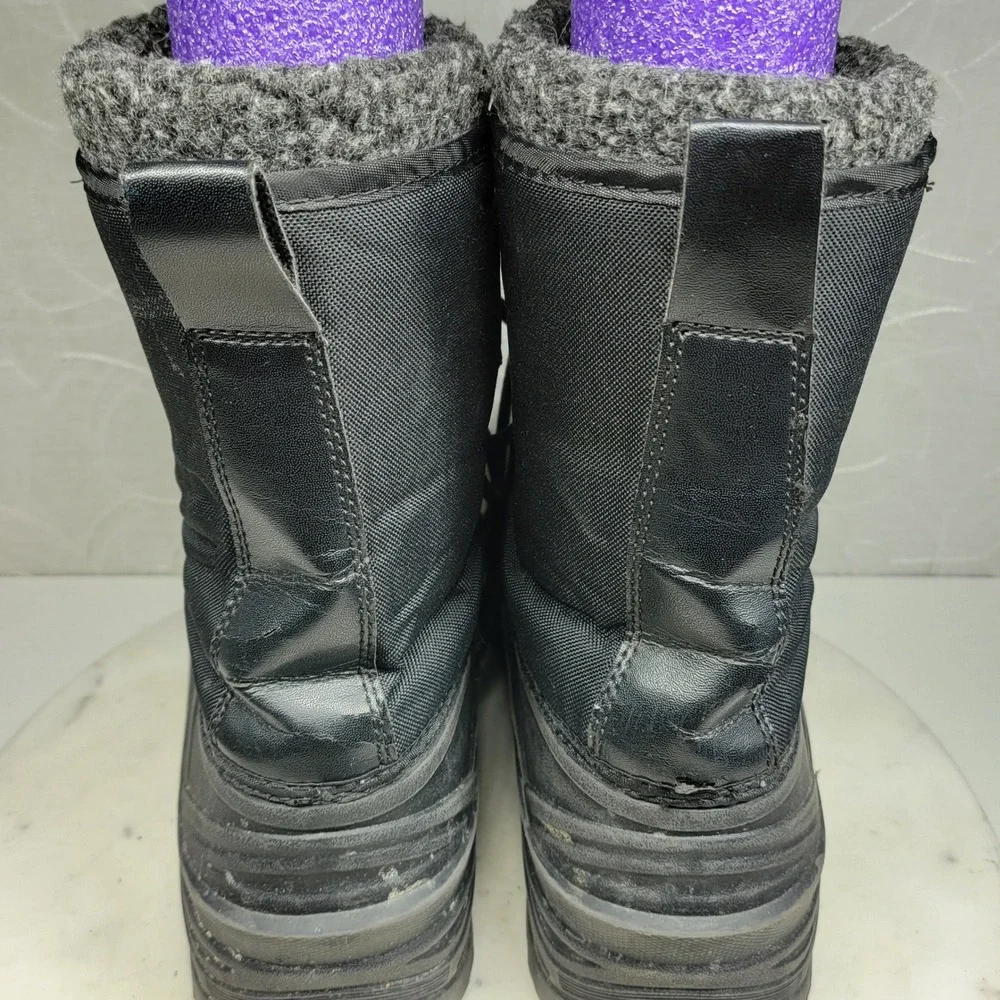 Eddie Bauer Shane Snow Boots 10 Mens Black Faux Leather  display picture 1